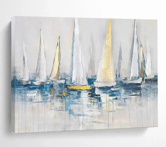 Sailing in Style: A Masterpiece of Modern Nautical Abstract Art