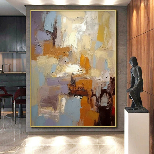 “Soft - Toned Abstract Impasto”,Abstract Impasto Art CT0608