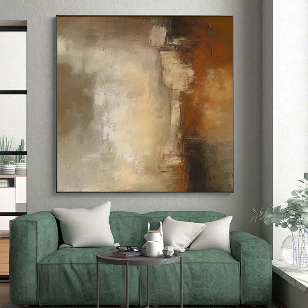 “Brown - Grey Gradient Texture”,Textured Abstract Art CT0599