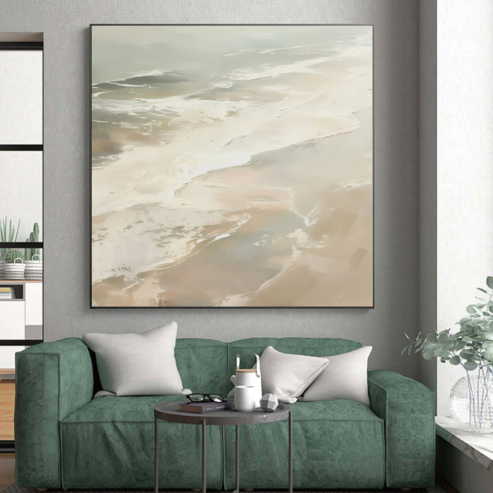 “Soft - Toned Abstract Beach” - Abstract Minimalist Art CT0421