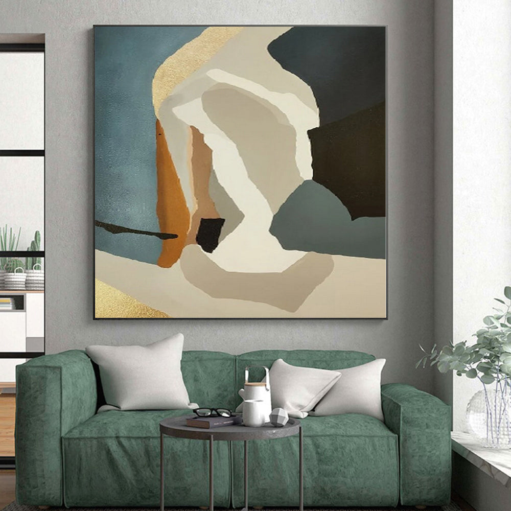“Colorful Geometric Shapes” Abstract Acrylic Art CT0277