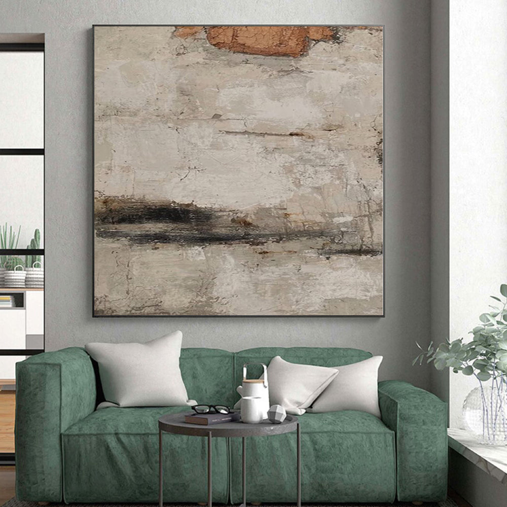 “Aged Textured Surface” - Abstract Art with Grays, Browns, Blacks CT0101