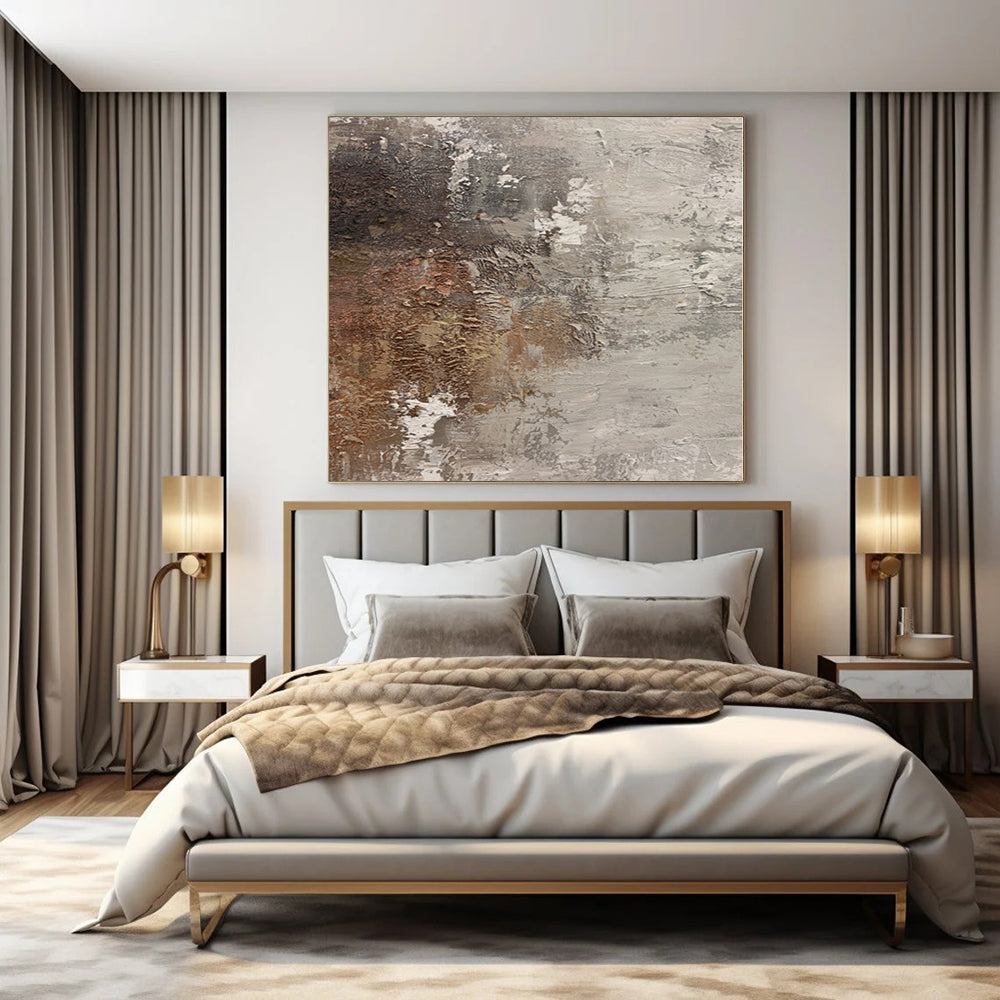 Large-Scale Custom Hand-Painted Abstract Canvas for Dining Room & Hotel Corridors