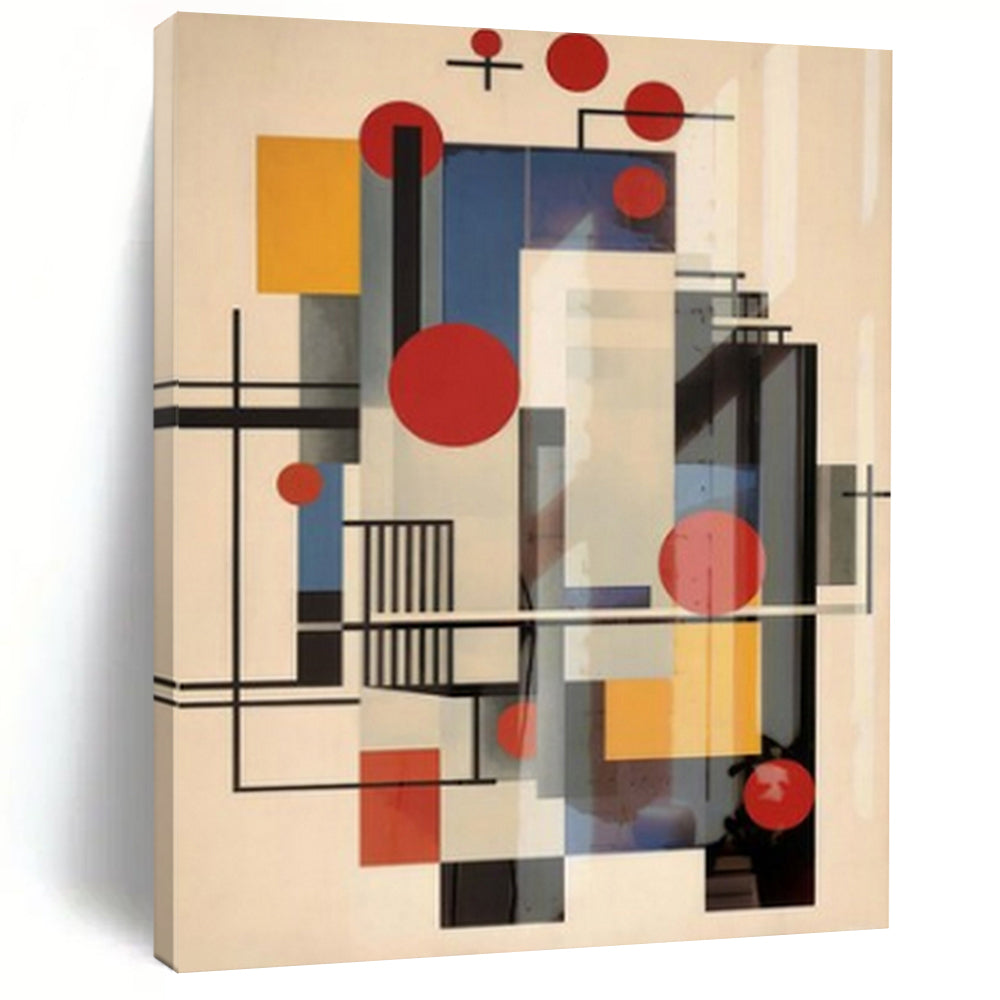“Colorful Geometric Composition” – Constructivist - Inspired Art CT1042