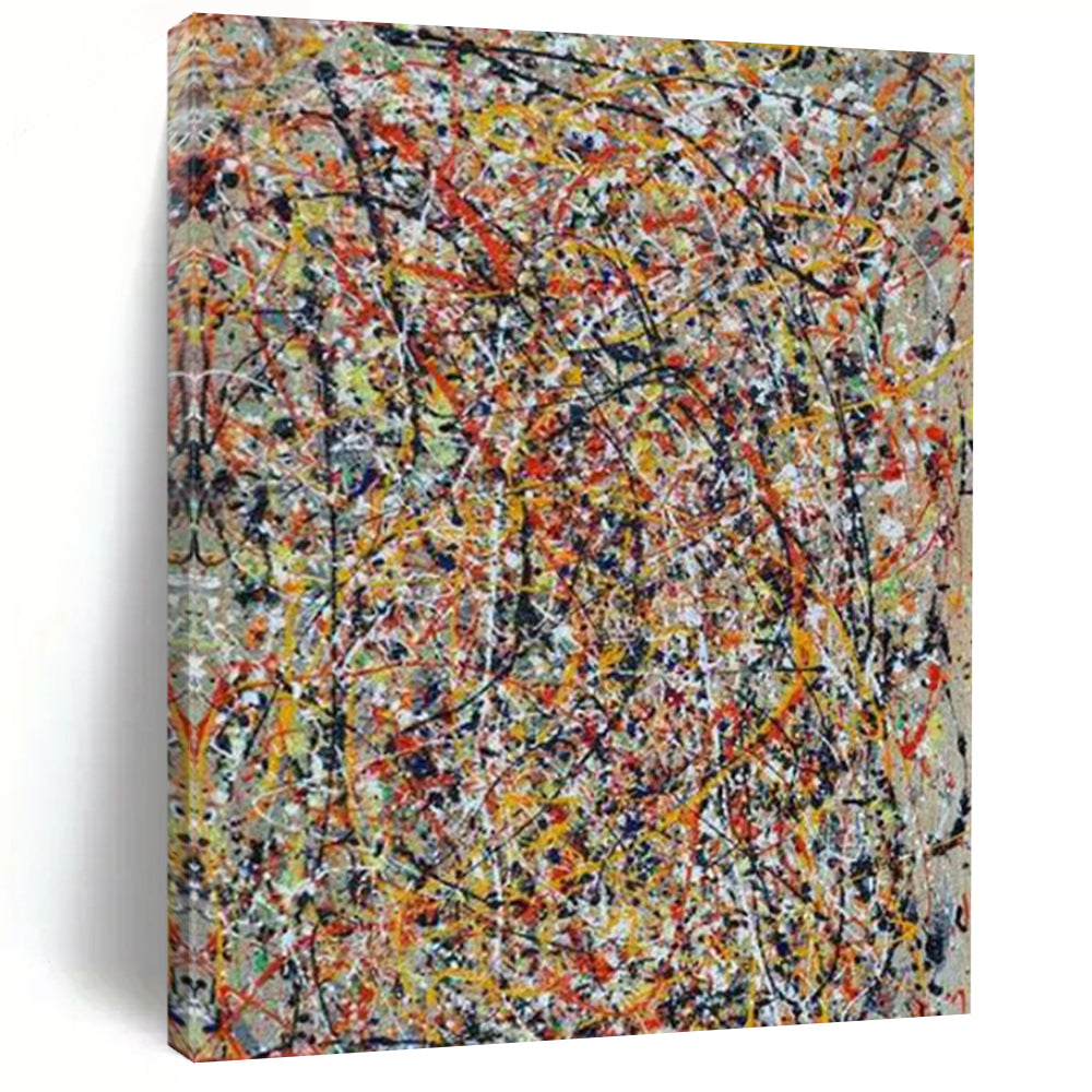 “Dynamic Jackson Pollock - Inspired Abstract” - Abstract Painting On Canvas CT2345