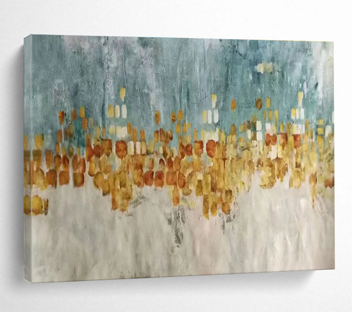 “Abstract Cityscape” - Impressionistic Urban Painting On Canvas DKH841