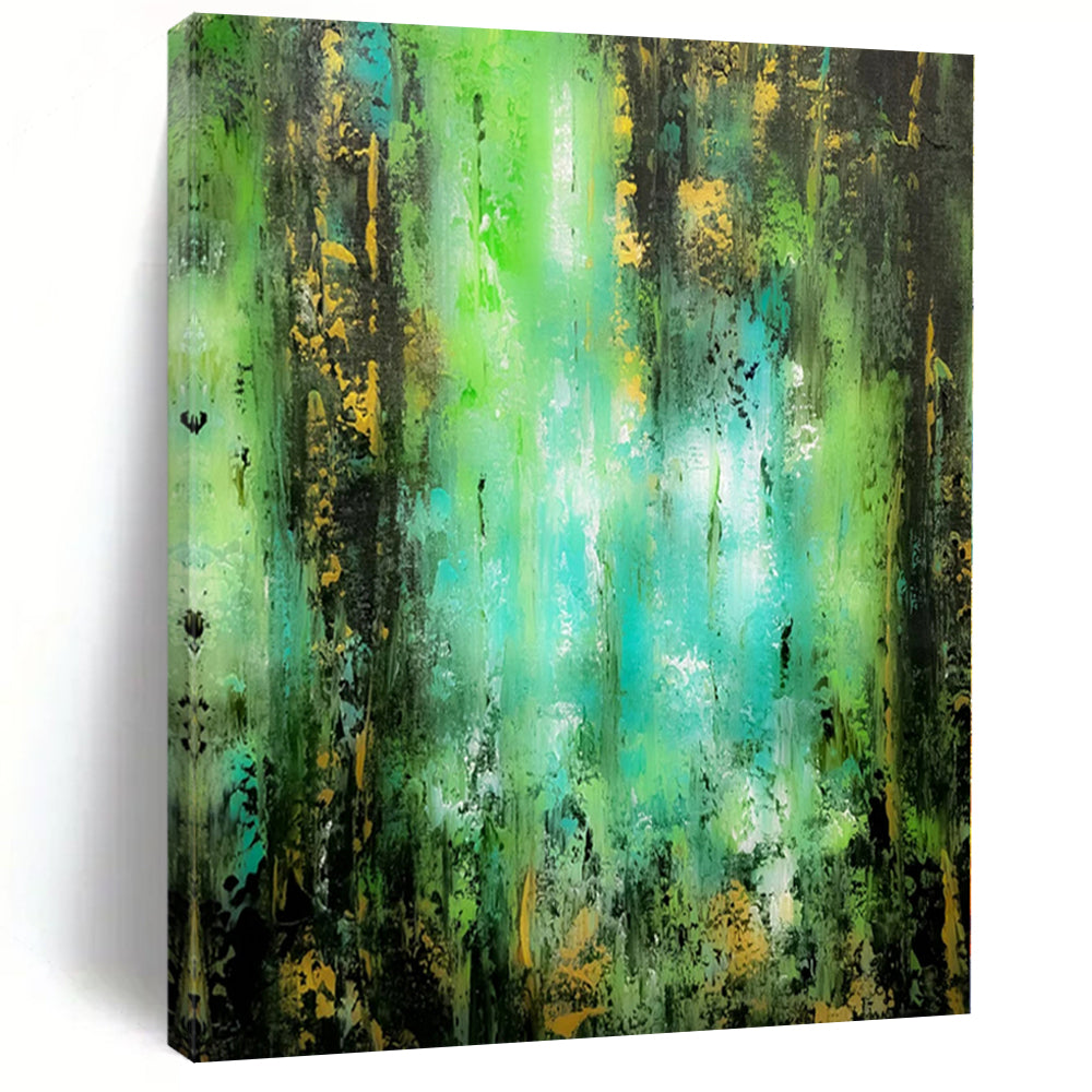 Green and Blue Forest Light - Abstract Landscape Painting CT1230