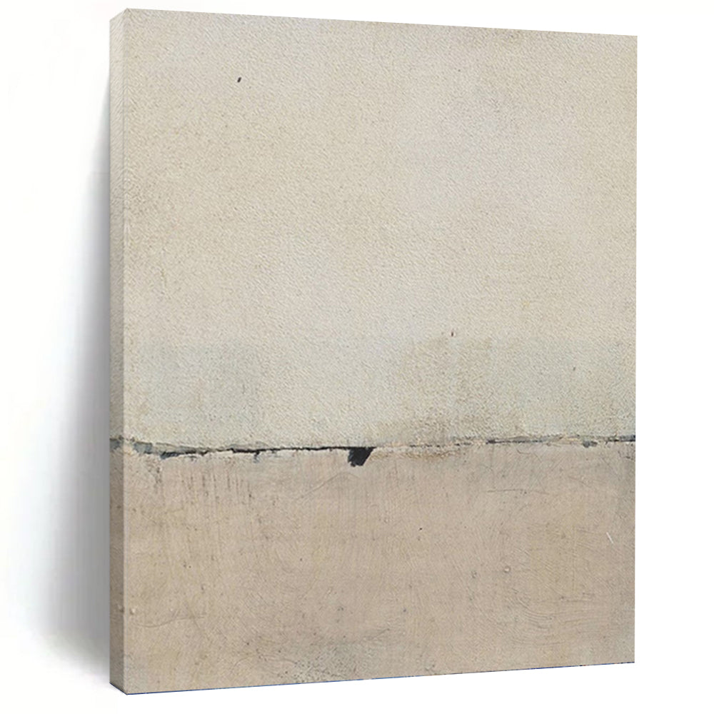 Subtle Beige and Black Abstract - Abstract Painting On Canvas DKH1420