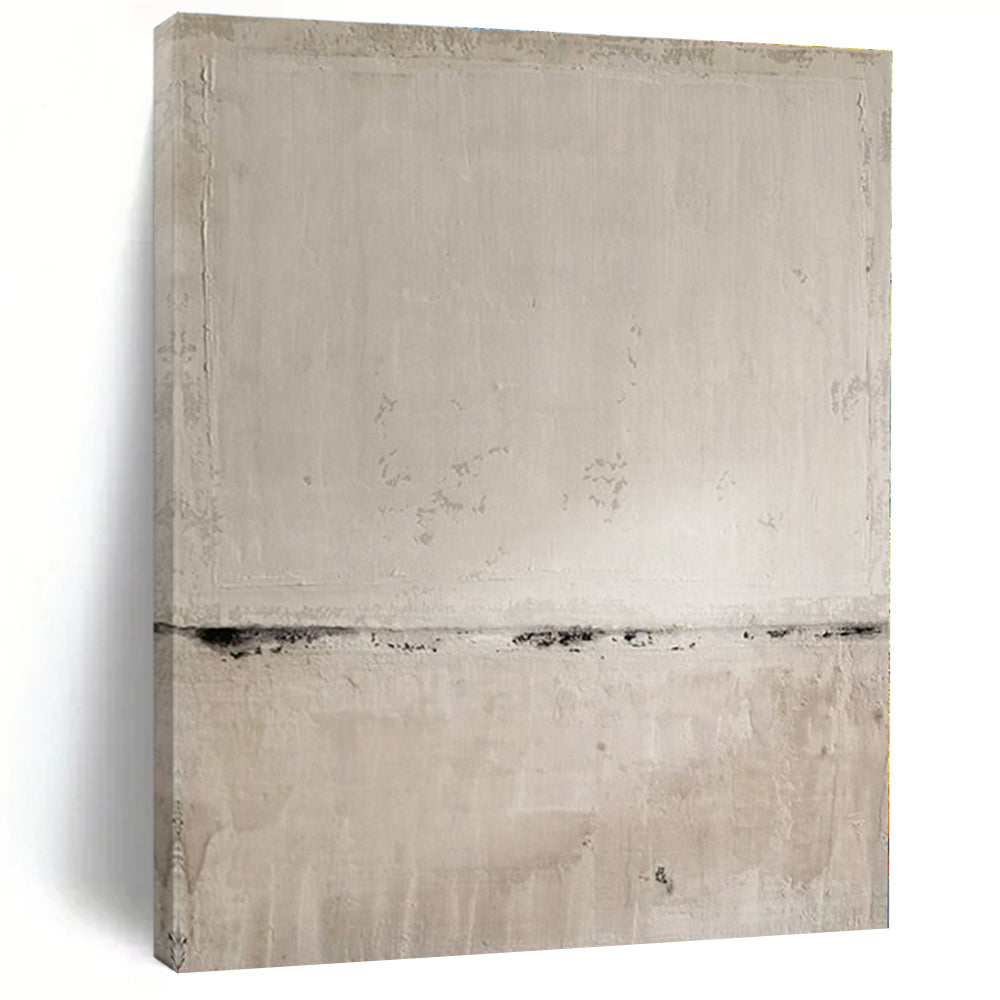 Beige - and - Black Subtle Texture - Minimalist Textured Acrylic Painting CT1370