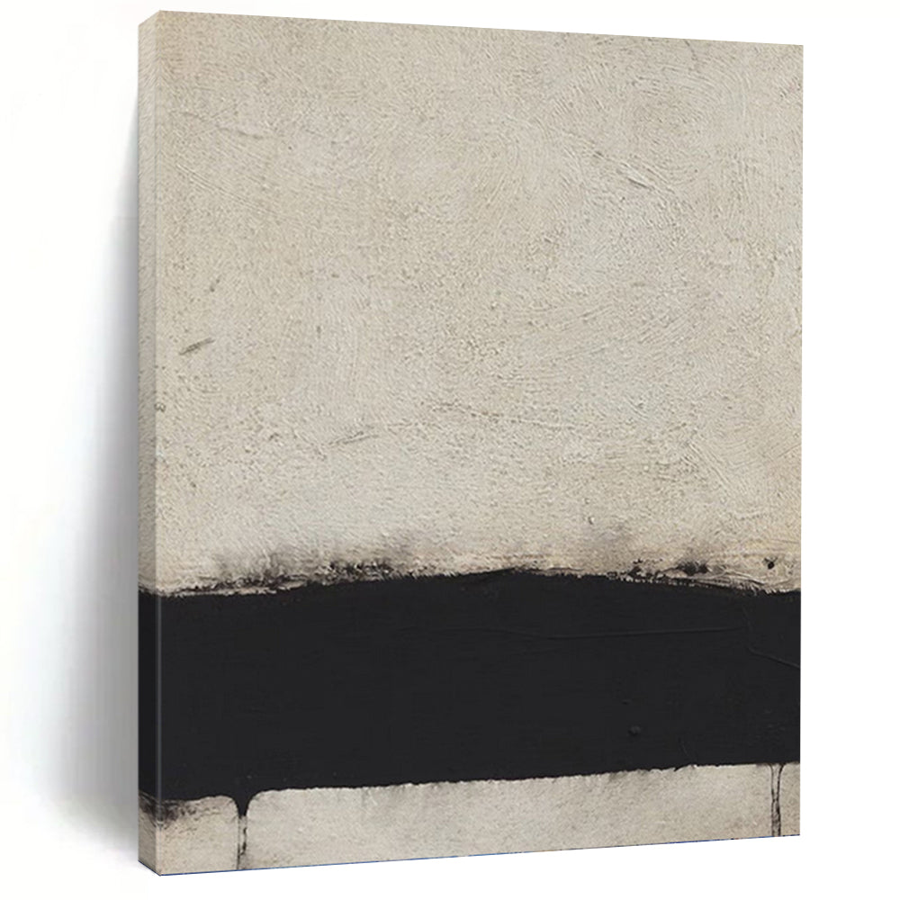 Minimalist Black and White Abstract - Abstract Painting On Canvas DKH1419