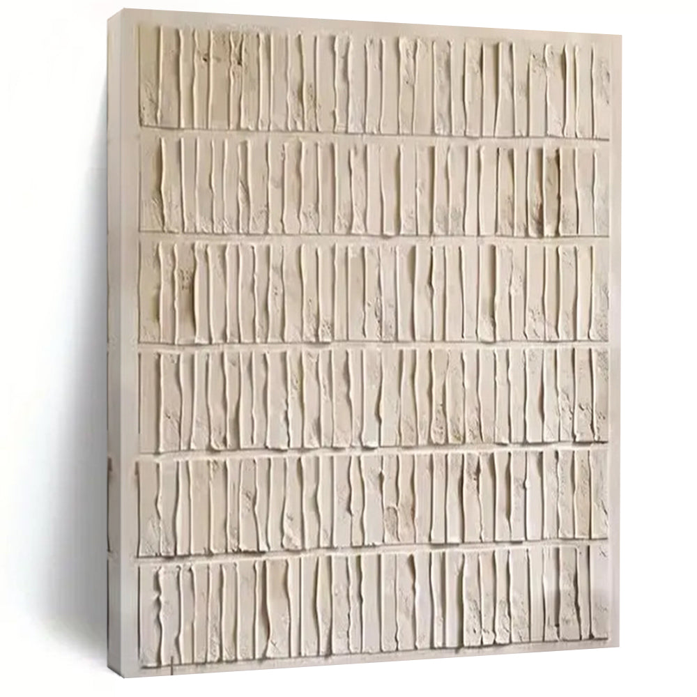 “Textured Neutral Grid Abstract” - Abstract Painting On Canvas CT2359