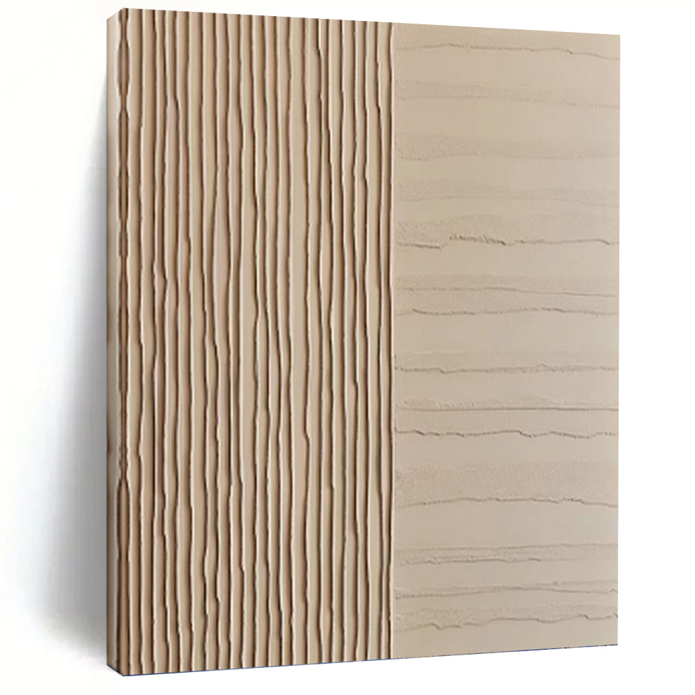 Minimalist Beige Textured Abstract - Abstract Painting On Canvas DKH1478