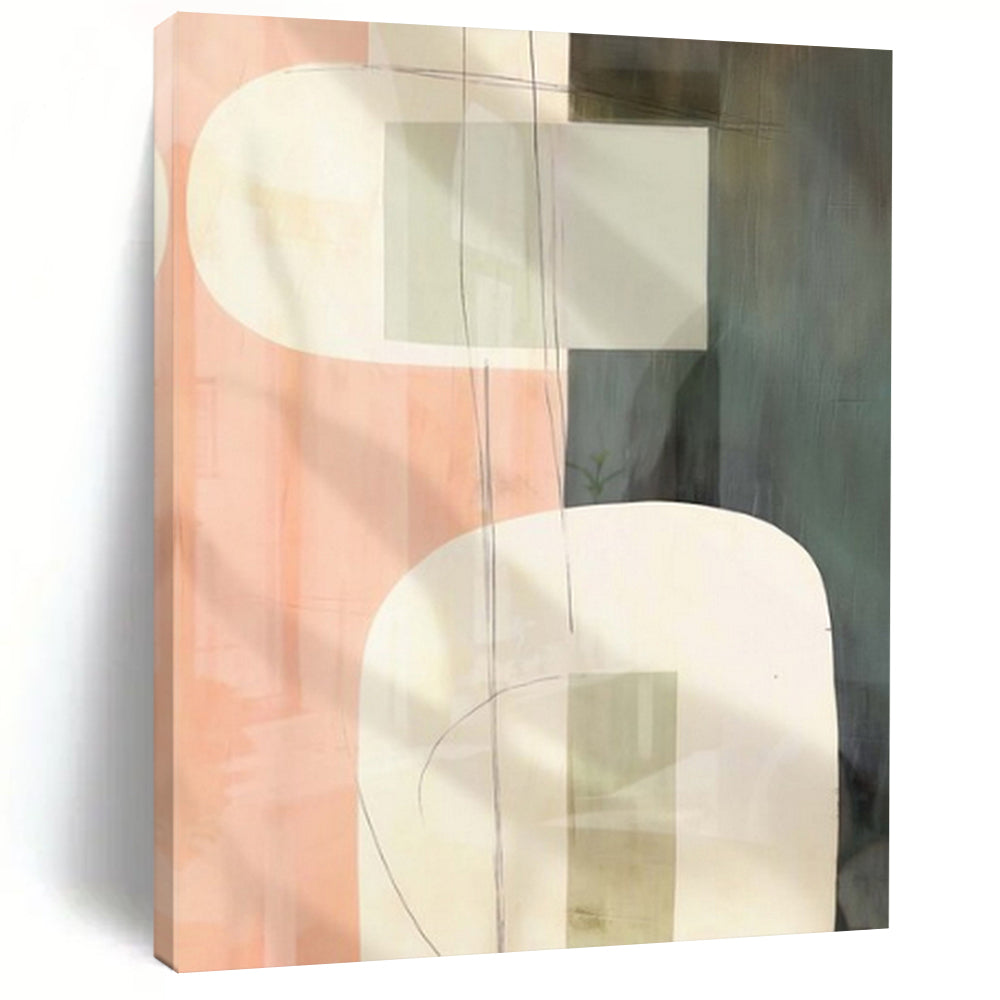 “Pastel Shape and Line” – Minimalist Abstract Art CT1048