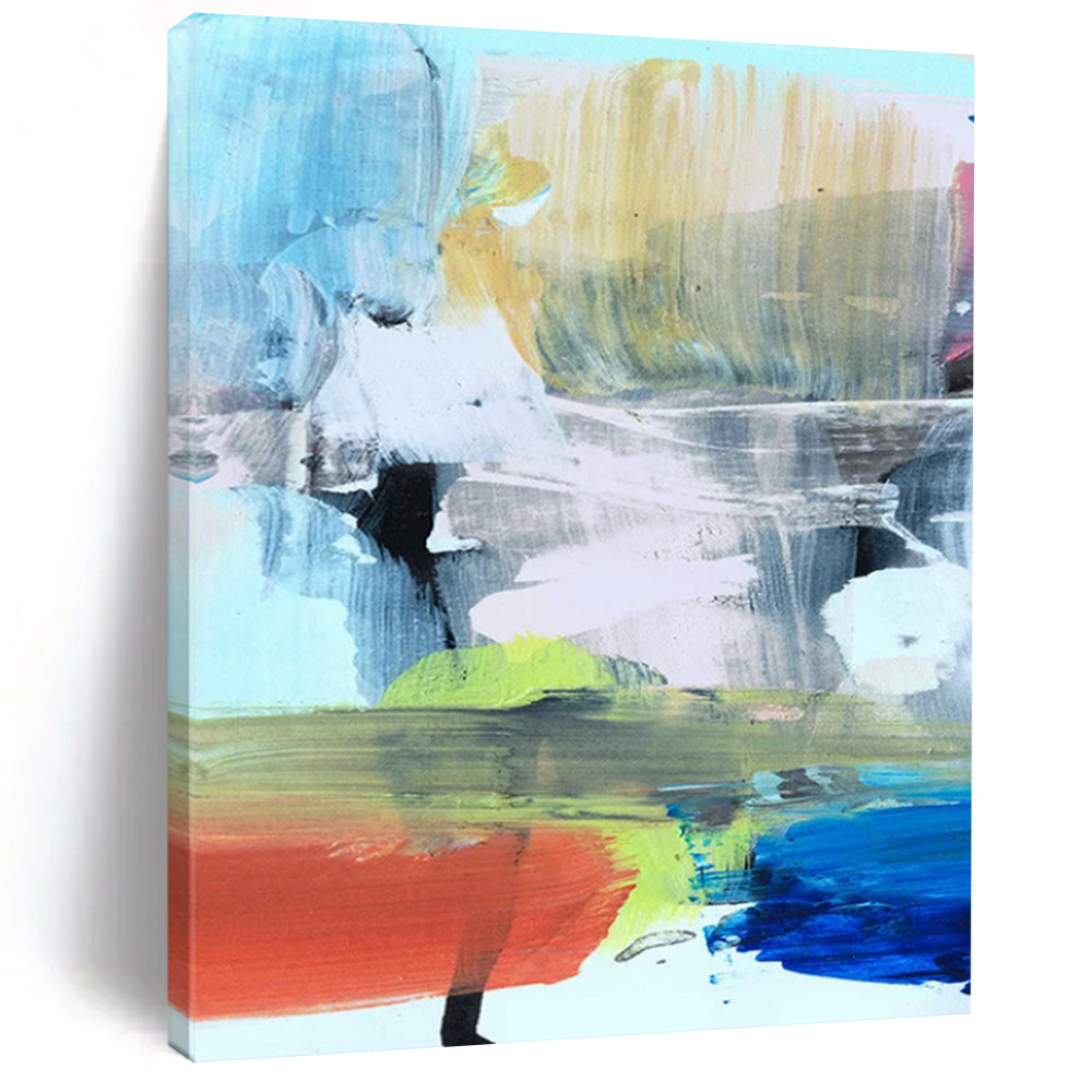 “Vibrant Color Block Abstraction” - Abstract Expressionist Painting On Canvas DTP175