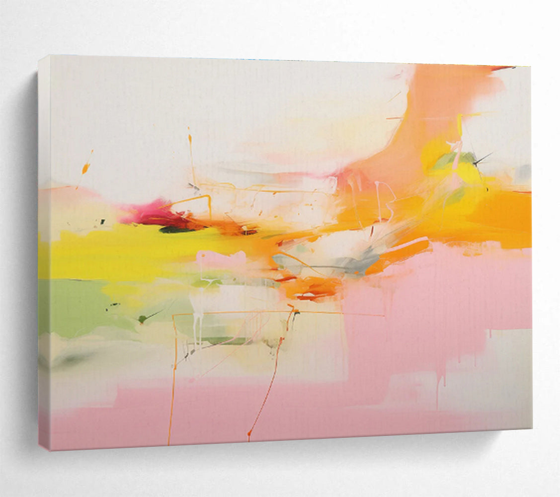 “Bright Color Chaos” Abstract Acrylic Painting On Canvas DKH490