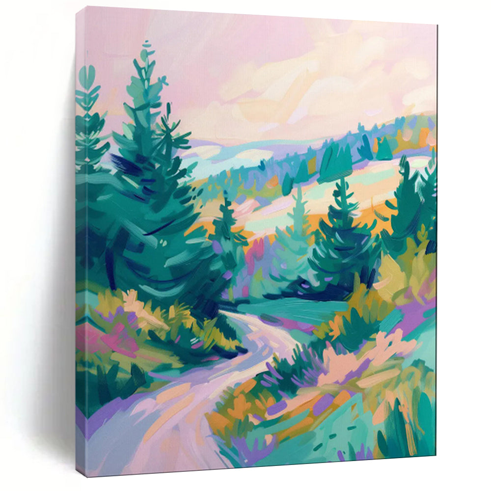 “Colorful Mountain Path” - Contemporary Landscape CT2014