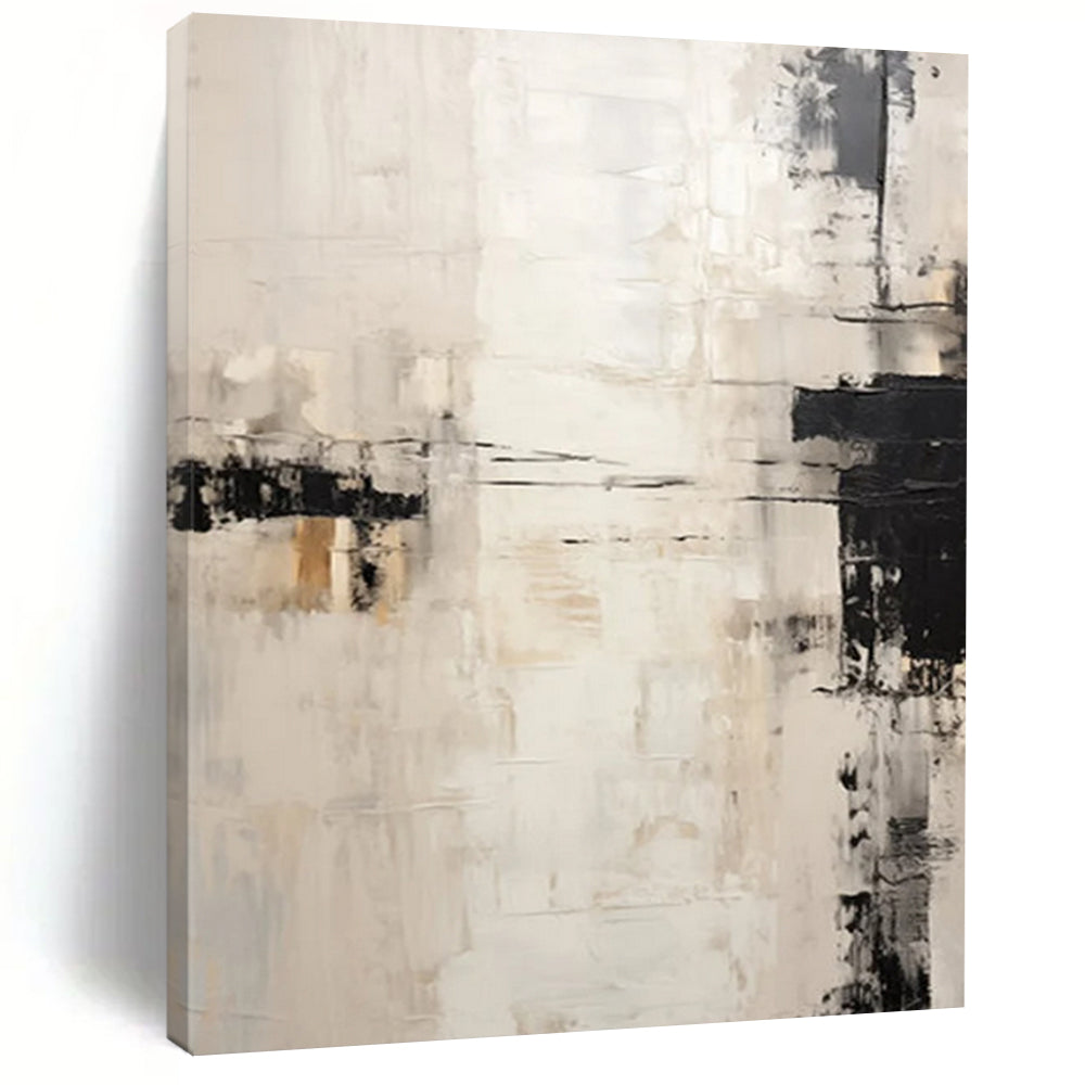 “Neutral Abstract Blocks” - Minimalist Abstract Painting On Canvas DTP131