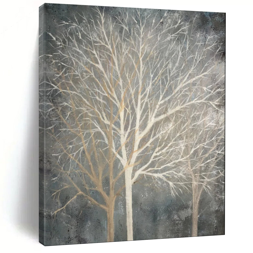 “Winter Bare Trees” - Minimalist Nature Acrylic on Canvas CT1887