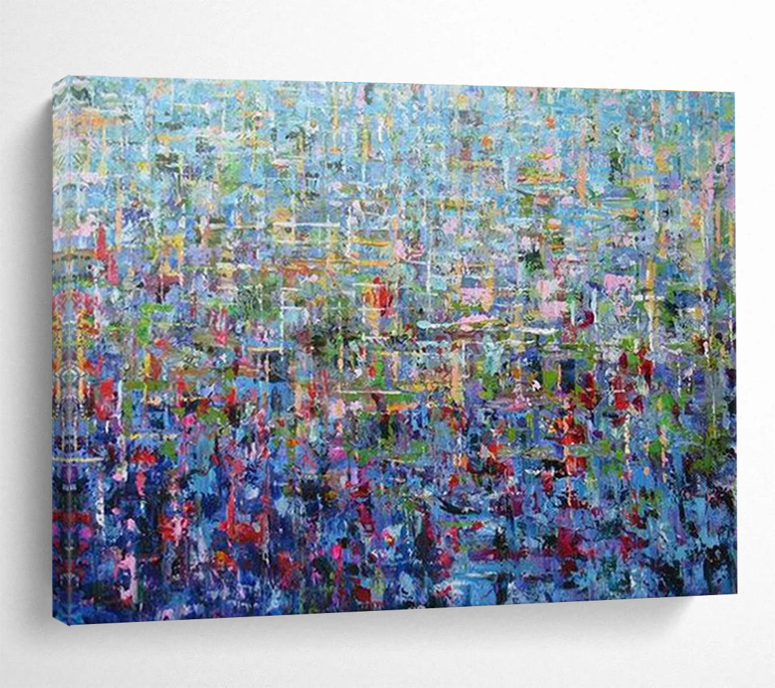 Colorful Mosaic - Like Abstract Painting On Canvas DKH657