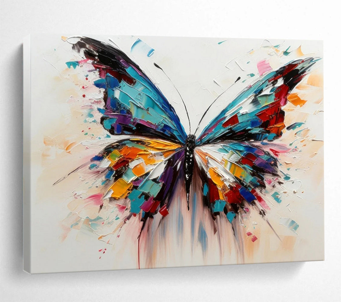 “Colorful Butterfly Wings” Abstract Animal Painting On Canvas DLZ054
