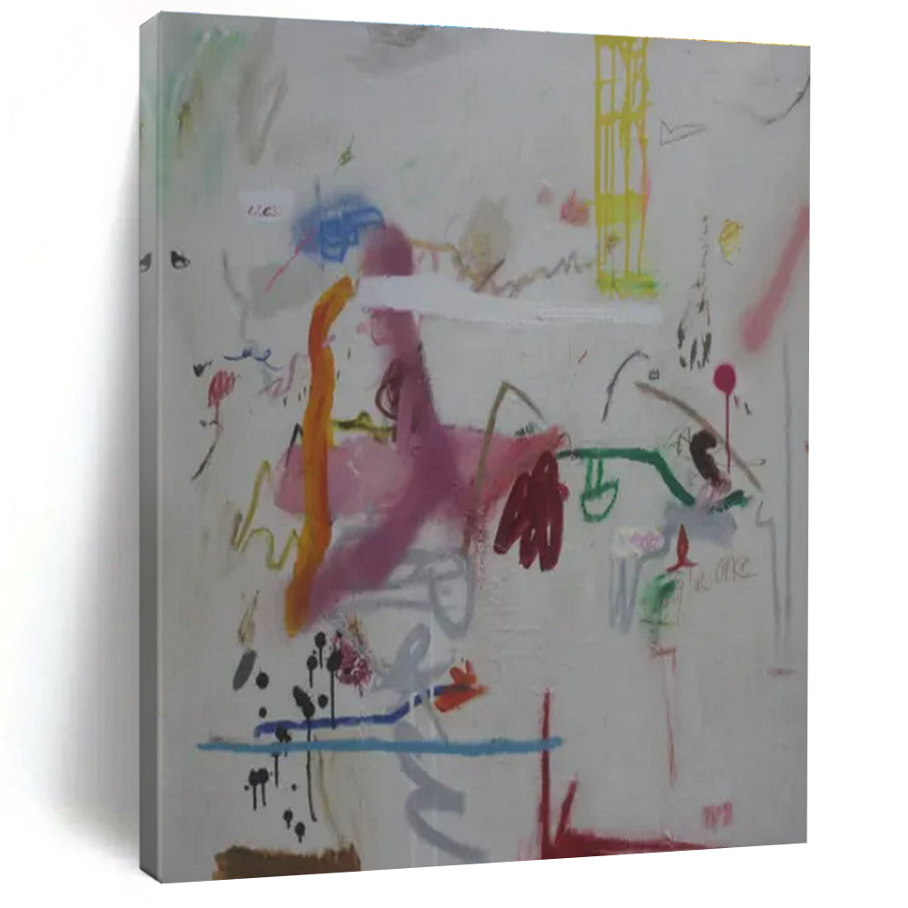 Colorful Line Abstraction - Action Painting - Style Acrylic Painting CT1409