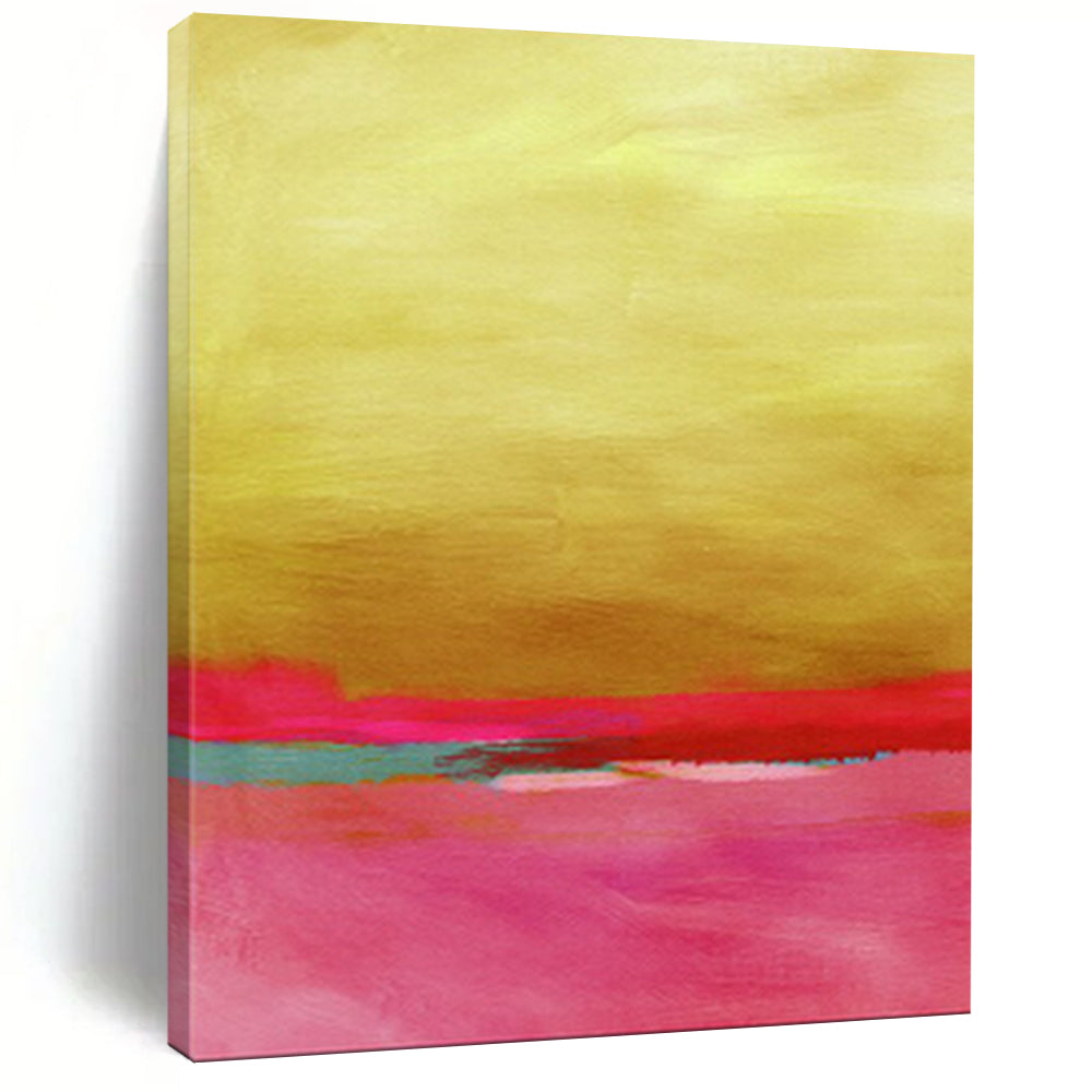 “Gold and Pink Abstract” - Minimalist Abstract Art CT2023