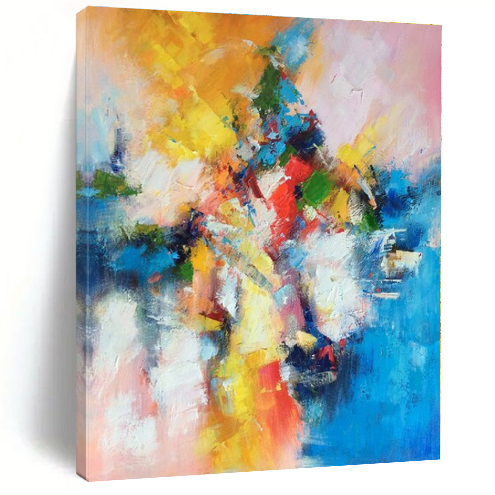 Colorful Abstract Fusion - Abstract Expressionist Acrylic Painting CT1393