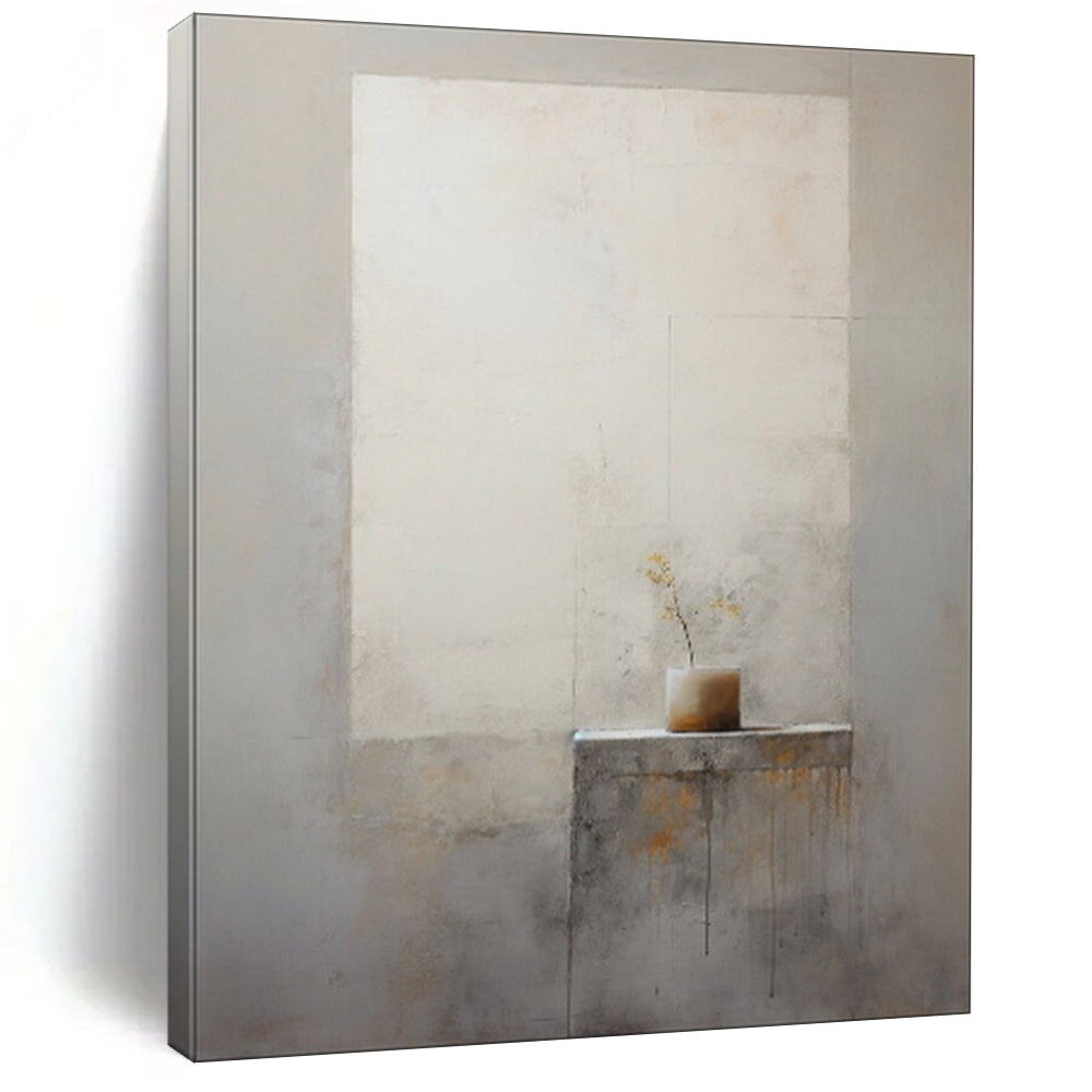 “Minimalist Vase and Wall” - Minimalist Still Life Painting CT1989