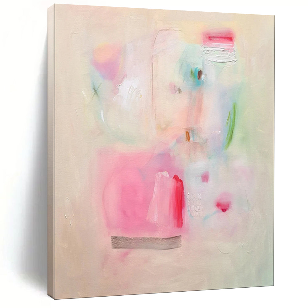 Soft Pastels, Minimal Shapes - "Gentle Whispers" - Abstract Minimalist Painting CT1854