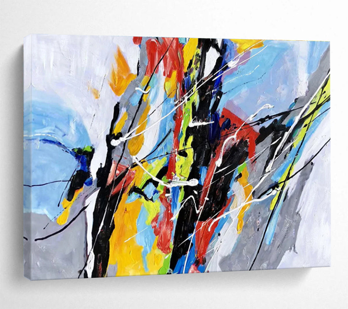 “Colorful Chaos Abstract Expression” Painting On Canvas DKH165