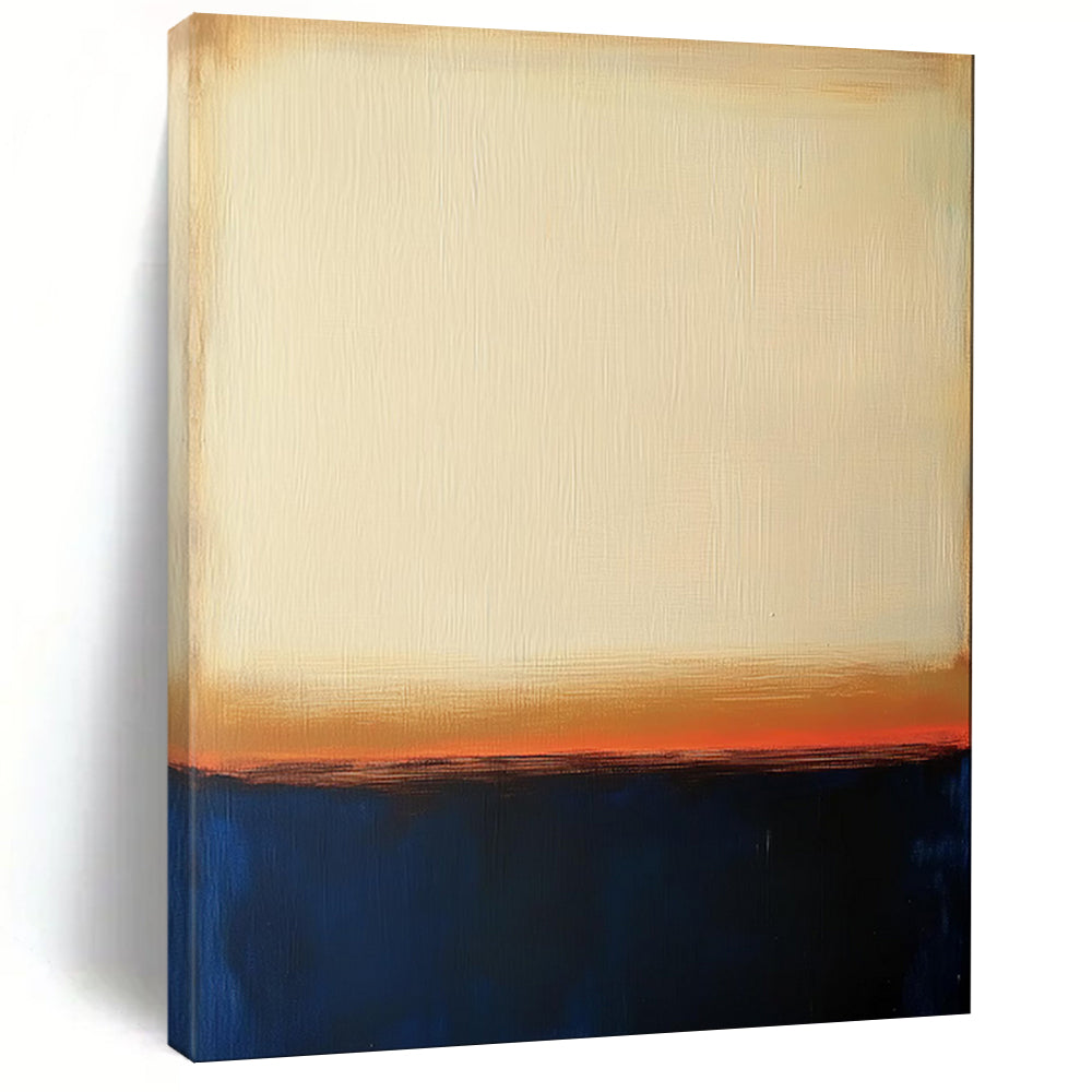 “Beige - Orange - Blue Gradient” - Minimalist Color Field Art CT1951