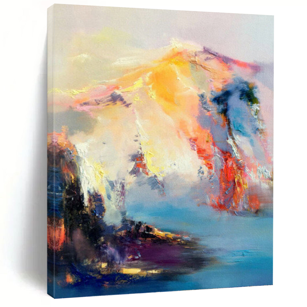“Dreamy Mountain Abstraction” - Ethereal Landscape Painting On Canvas DKH1061