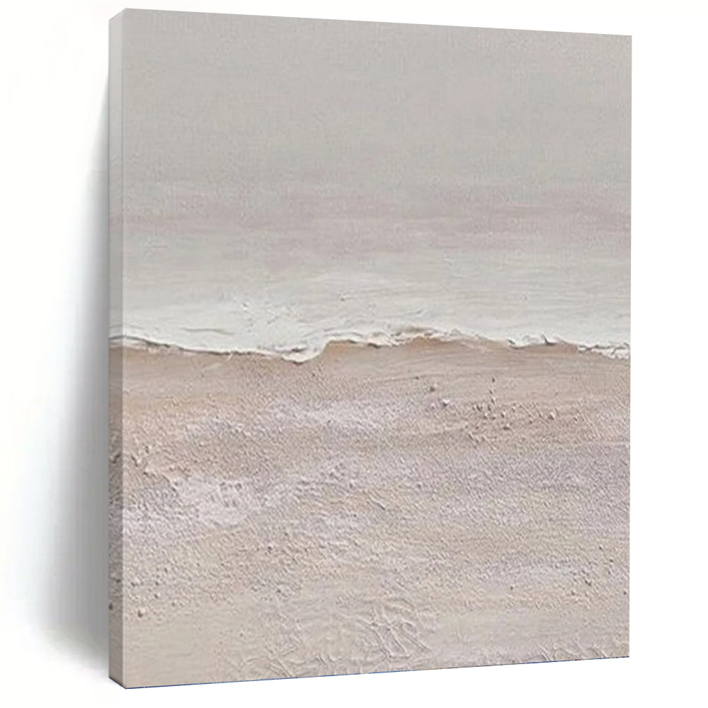 “Textured Beach Scene with Soft Tones” - Calming Landscape Painting On Canvas DKH1124