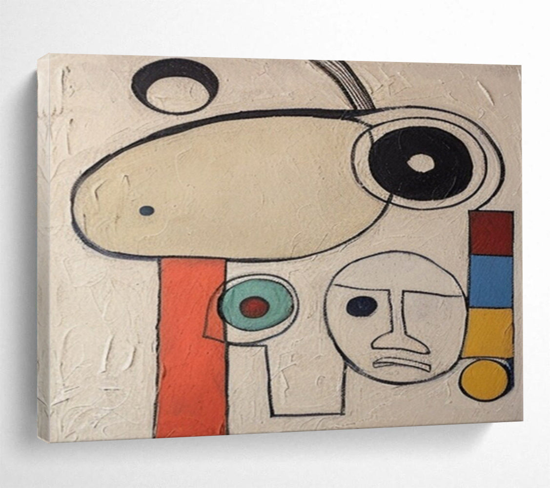 “Colorful, Abstract Faces ‘Whimsical Characters’” - Abstract Figure Painting On Canvas DLZ011
