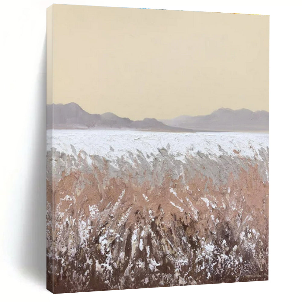 “Beige - Brown - Gray Landscape Abstraction” ,Abstract Landscape Painting CT0806