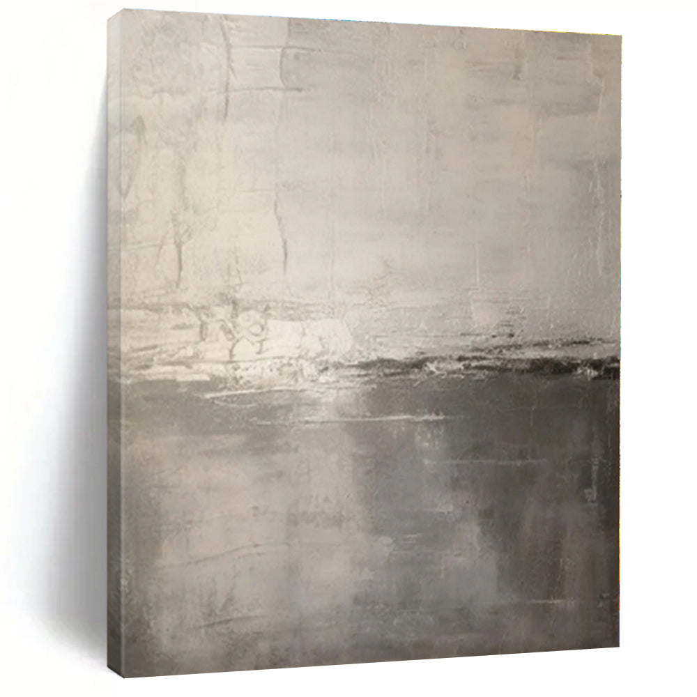 Muted Grey Abstraction - Abstract Minimalist Oil On Canvas CT1331