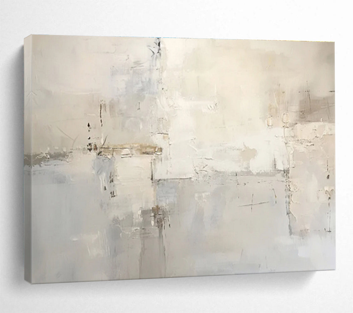 Subtle Abstract Layers - Abstract Minimalist Painting On Canvas DKH624