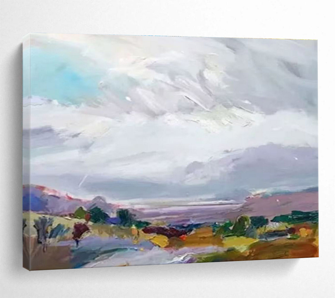 “Colorful Landscape Impression” Impressionist Oil Painting On Canvas DKH442