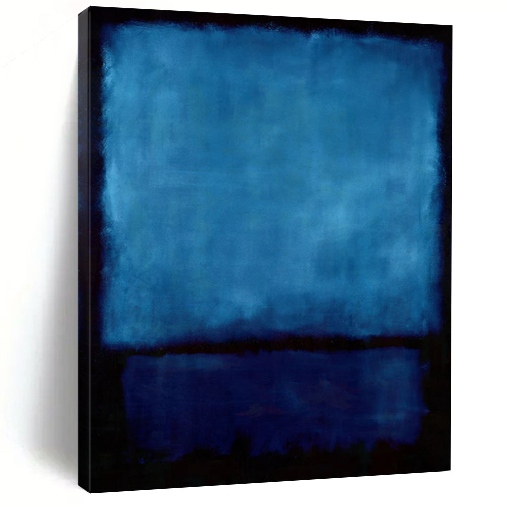 “Deep Blue on Black” - Rothko - Style Color Field Art CT1943