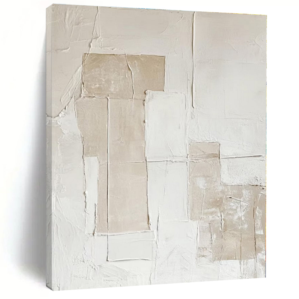 Neutral Geometric Textures - Minimalist Abstract Plaster & Paint CT1293