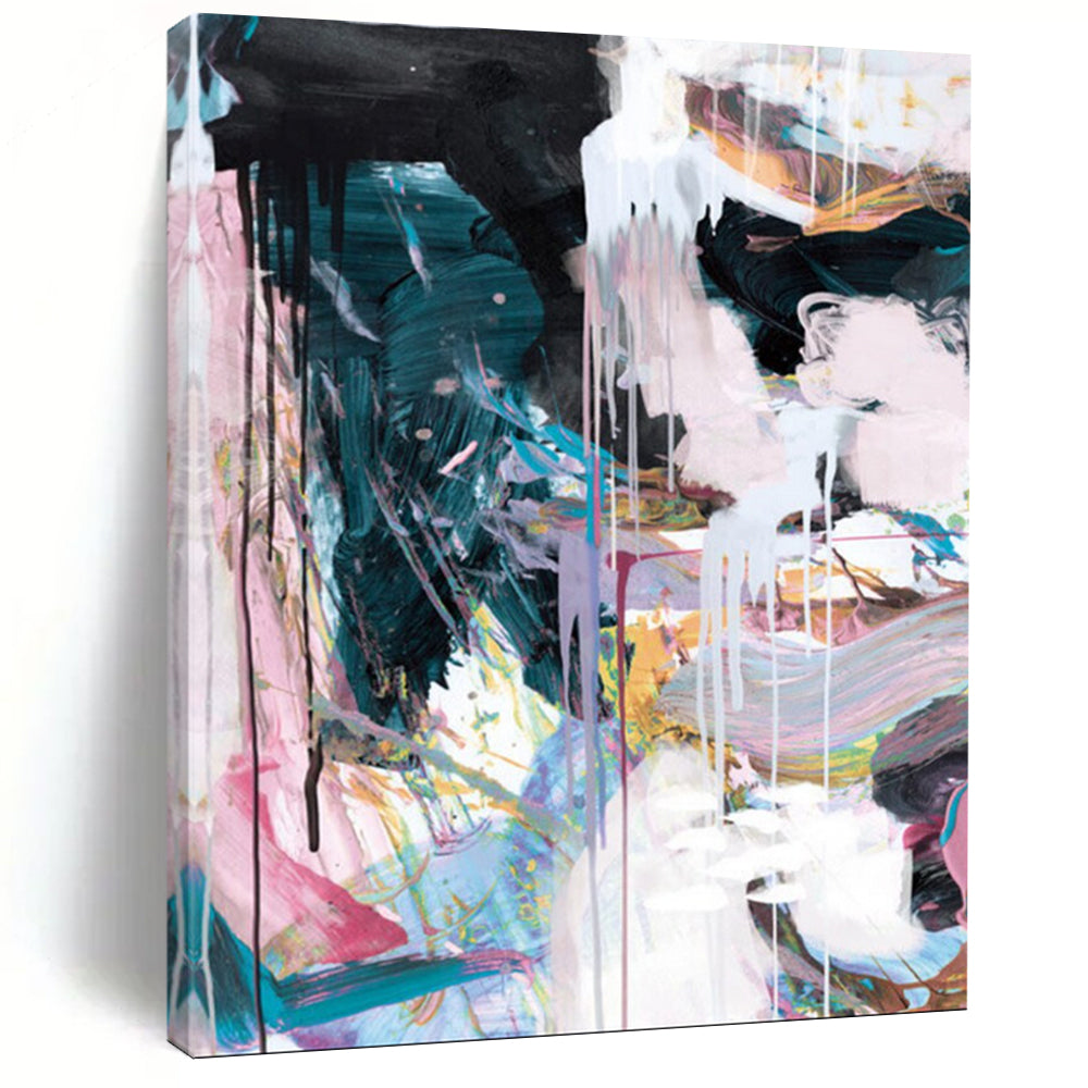 “Colorful Dripping Abstract” - Vivid Mixed - Color Dripping Painting On Canvas DTP191