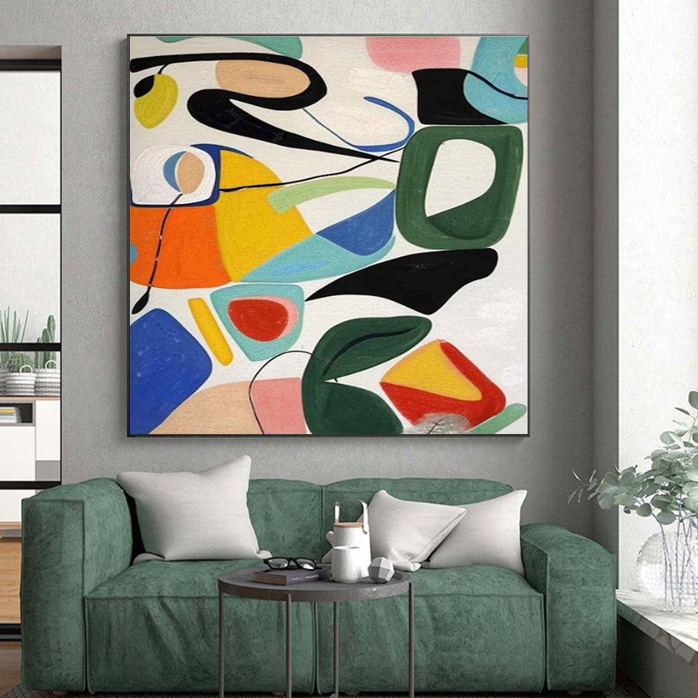 “Colorful Geometric Shapes”,Abstract Geometric Art CT0625