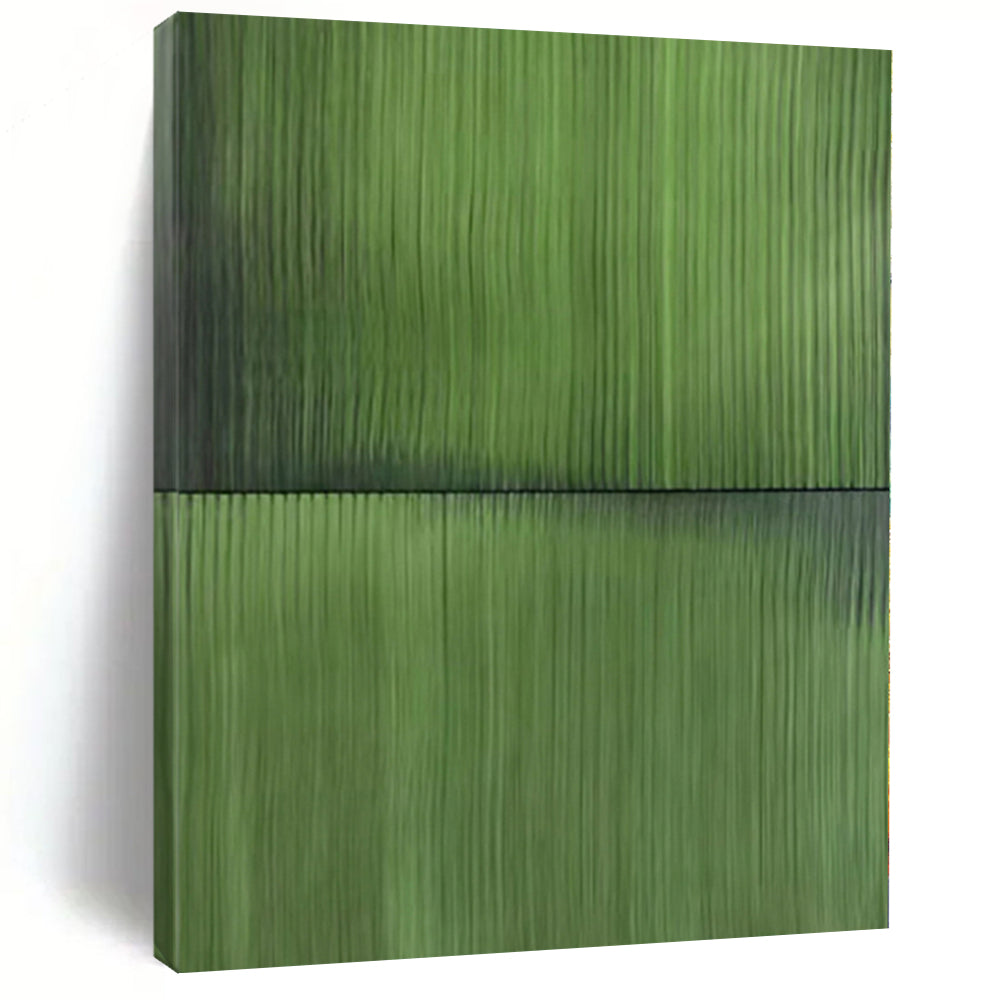“Dual Green Textured Panels” Minimalist Acrylic Art CT0197
