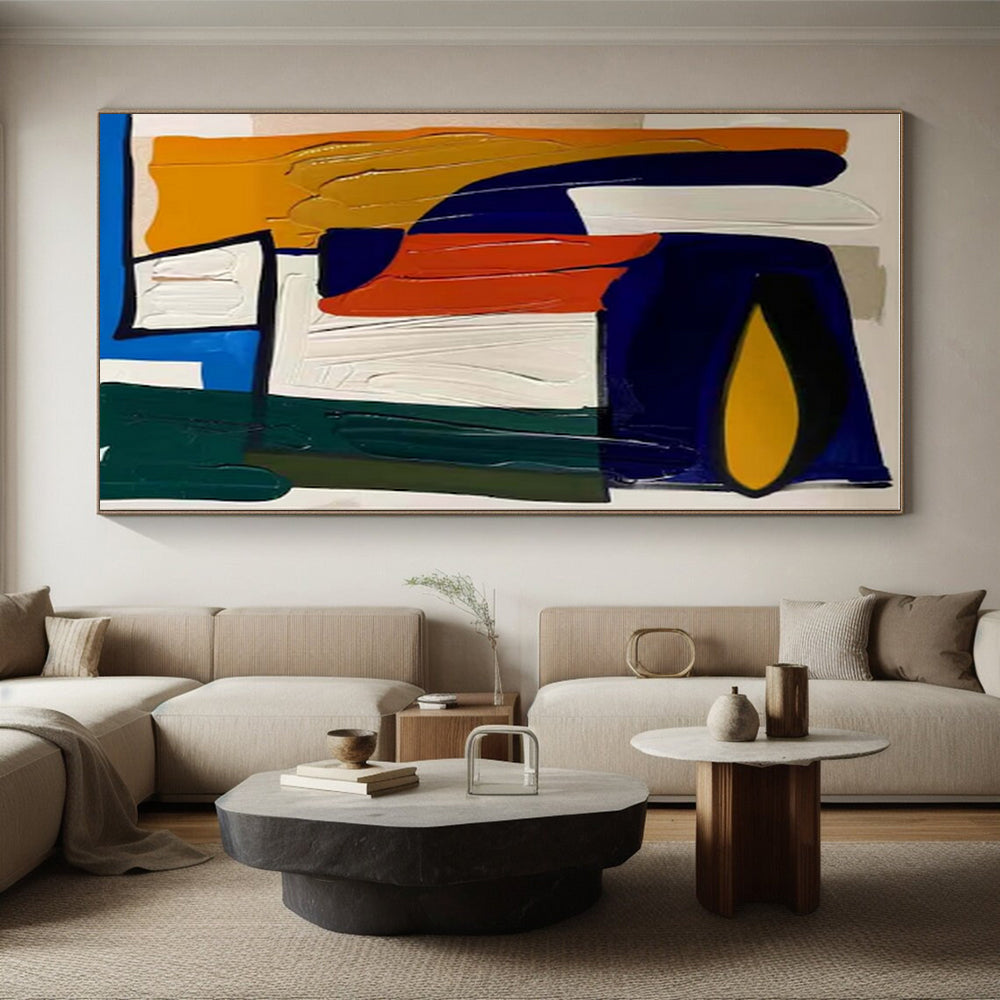 “Geometric Color Block Art”,Abstract Geometric Art CT0620