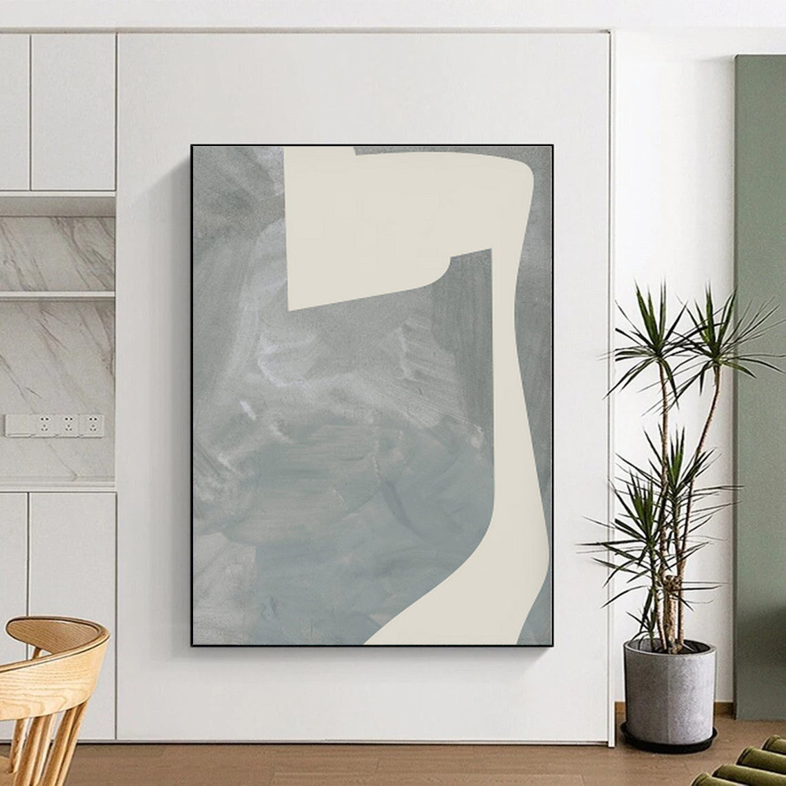 “Evolving Gray - Beige Forms” - Abstract Minimalist Art CT0437