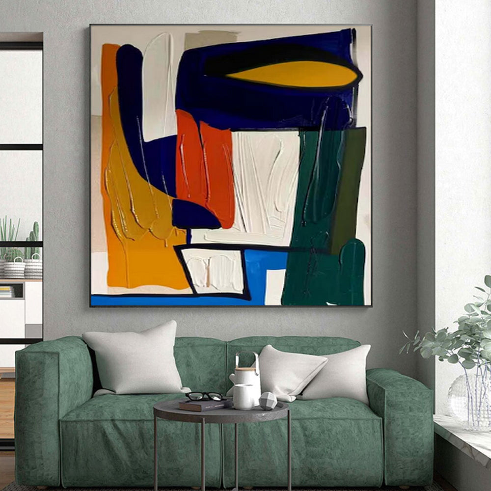 “Geometric Color Block Art”,Abstract Geometric Art CT0620