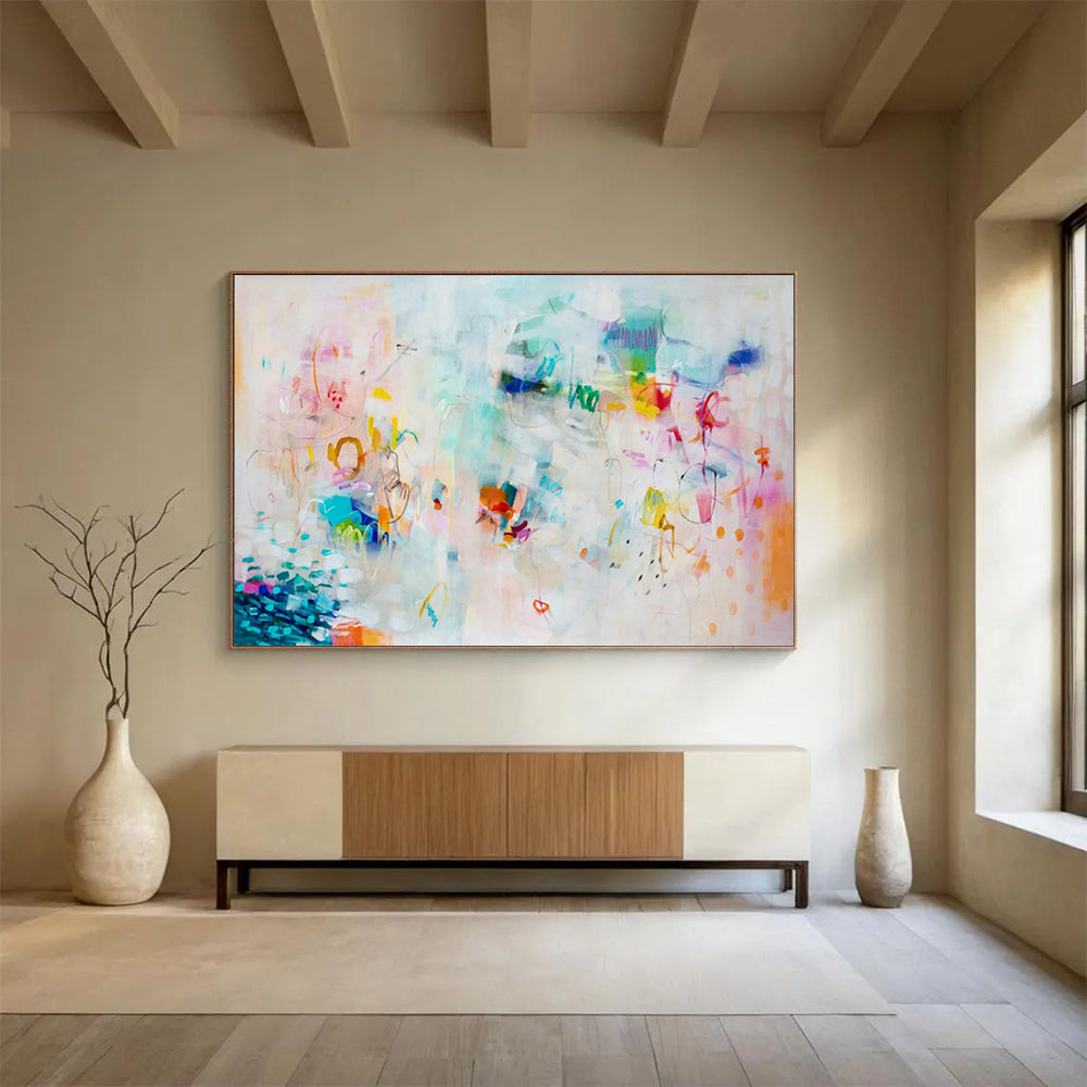 “Dreamy Doodles” - Soft pastels, pops of color; light, flowing abstract marks CT1501
