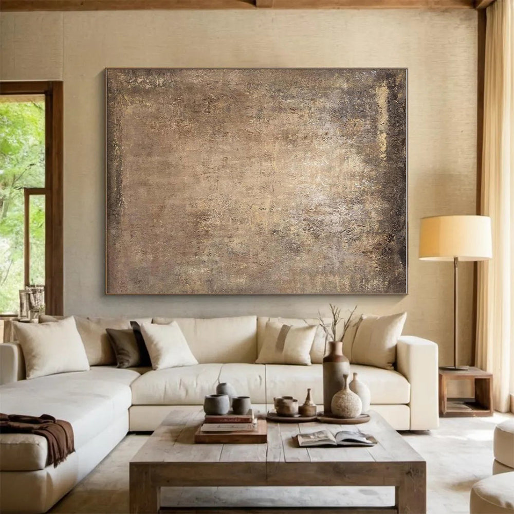 “Brown Textured Neutral”,Abstract Textured Art CT0632