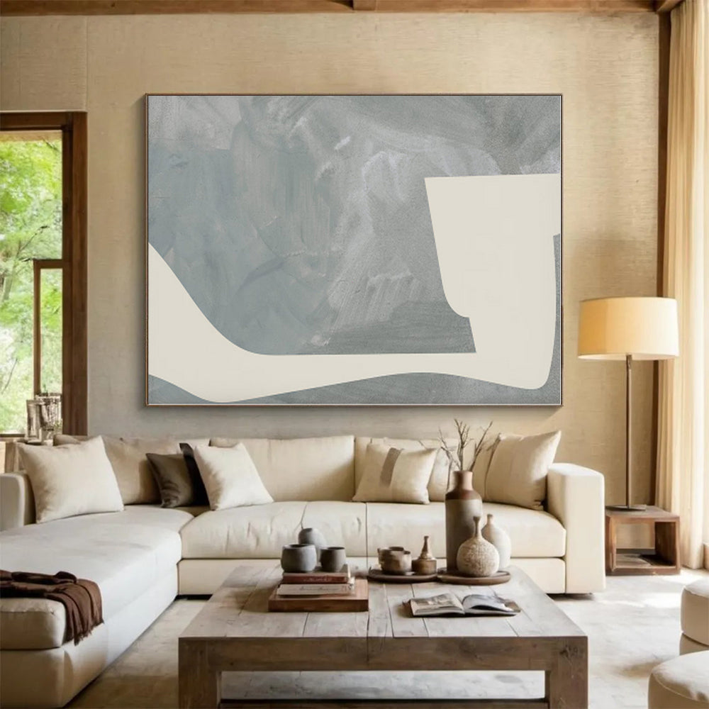 “Evolving Gray - Beige Forms” - Abstract Minimalist Art CT0437