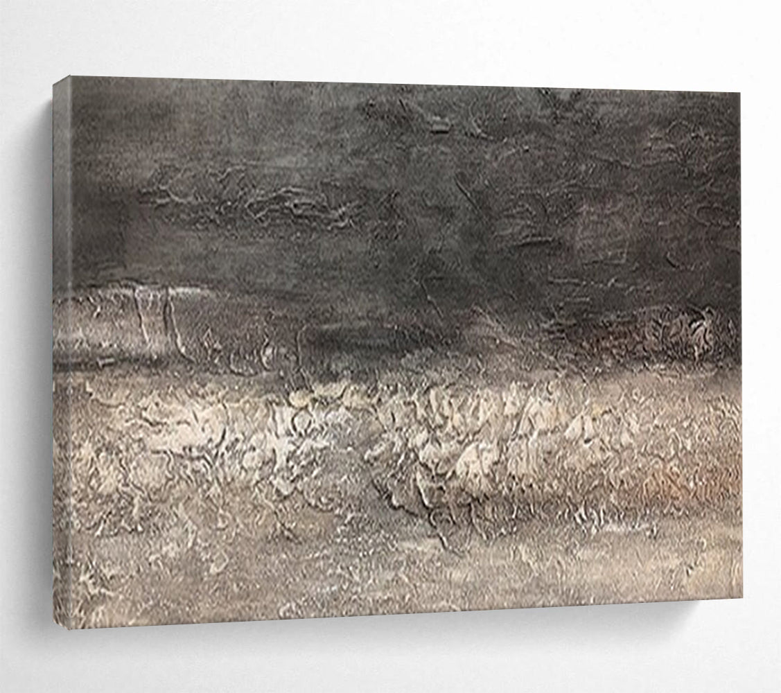 “Dark Textured Layers” - Charcoals, grays, browns; deep, cracked - texture abstraction CT1629